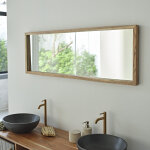 Miroir rectangulaire en bois de acacia