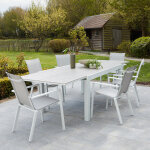 Salon de jardin en aluminium et textil�ne 6 / 10 places