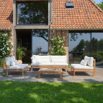 Salon de jardin bas en teck massif