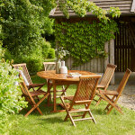 Salon de jardin en teck huil massif extensible 6 / 8 places