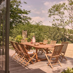 Salon de jardin en teck huil� massif extensible 8 / 10 places
