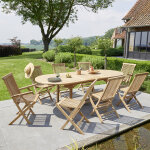 Salon de jardin en teck massif extensible 8 / 10 places