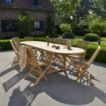 Salon de jardin en teck massif extensible 8 / 12 places