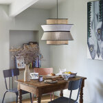 Suspension en lin lav� et cannage