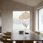Suspension en verre � 30 cm blanc opale