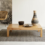 Table basse en bois massif 140 cm