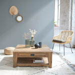 Table basse en bois de teck recycl� 80 cm