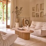 Table basse en teck massif 120 cm