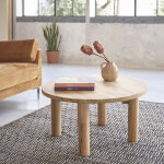 Table basse en teck massif 80 cm