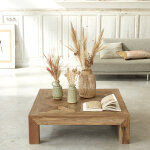 Table basse en teck recycl massif