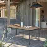 Table de jardin en teck et aluminium 200 cm