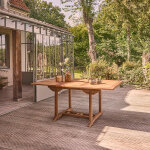 Table de jardin en teck huilé massif extensible 6 / 8 places Table de jardin en teck huilé massif extensible 6 / 8 places