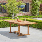 Table de jardin en teck huil massif extensible 8 / 10 places