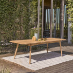 Table de jardin en teck massif extensible 6 / 8 places