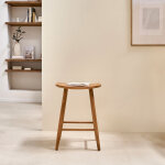 Tabouret en bois teck massif 65 cm