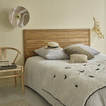 T�te de lit en bois de teck 160 cm