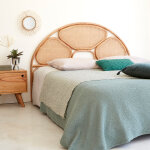 T�te de lit en cannage et rotin 160 cm