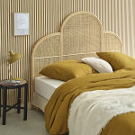 T�te de lit en rotin et cannage 160 cm