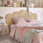 T�te de lit en rotin et cannage 160 cm