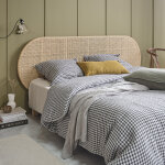 T�te de lit en rotin naturel 180 cm