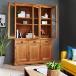 Vaisselier en bois de teck 150 cm