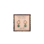 Boucles d'oreilles en agate verte stella