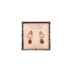 Boucles d'oreilles en cornaline stella
