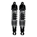 Amortisseurs moto emgo universels noirs ressorts chrom�s longueur 335