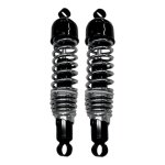 Amortisseurs moto emgo universels noirs ressorts chrom�s longueur 340