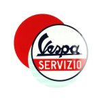 Assiette cramique vespa servizio blanc / bleu / rouge (1 pice)