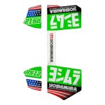 Autocollants d �chappement yoshimura verts pour silencieux type rs -