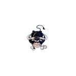 Autocollant animal taureau attack 8cm x 10cm