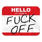 Autocollant lethal threat hello my name is 60x80 mm