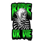 Autocollant lethal threat ride or die 60x80 mm