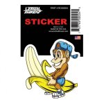 Autocollant lethal threat singe et banane 7x11cm