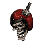 Autocollant lethal threat whiskey biker 60x80 mm