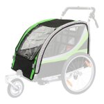 Bche pour remorque enfant rtractable verte