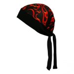 Bandana shampa & dirt skins headwrap stretch flamme noir / rouge