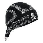 Bandana zan headgear zandannas flydanna� paisley skull noir