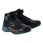 Baskets moto alpinestars cr - x drystar black / petrol / orange fluo - 44