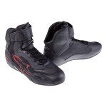 Baskets moto alpinestars faster - 3 rideknit noir / gris fonc� / rouge - us -