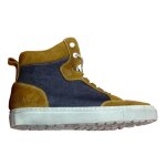Baskets moto femme cuir helstons maya armalith gold / bleu - 36