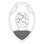 Bavette anti - remou agv pour casque k1 s / k1 - xs / m