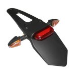 Bavette derbi senda r avec feux led et clignotants noir