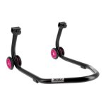 B�quille de stand arri�re bihr home track noir / rose avec supports en