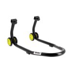 Bquille de stand avant bihr home track noir mat roues jaune