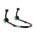Bquille de stand avant bihr home track noir mat roues vertes