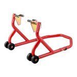 Bquille de stand avant bike tek rouge avec supports  rouleaux sur