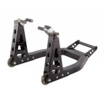 Bquille de stand avant biketek noire avec supports a rouleaux