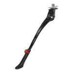 B�quille v�lo lat�rale r�glable alu - noir avec plaque (pour roues 2